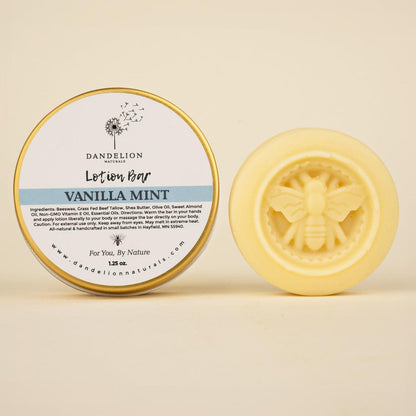 Dandelion Naturals Vanilla Mint Tallow Lotion Bar-Camping - First Aid - Skin Care-Appalachian Outfitters
