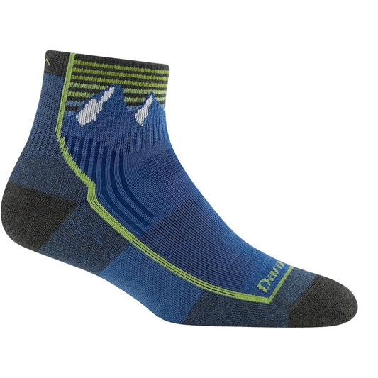 Darn Tough Kids Quest Quarter Lightweight Hiking Socks-Accessories - Socks - Kids-Mountain Blue-S-Appalachian Outfitters