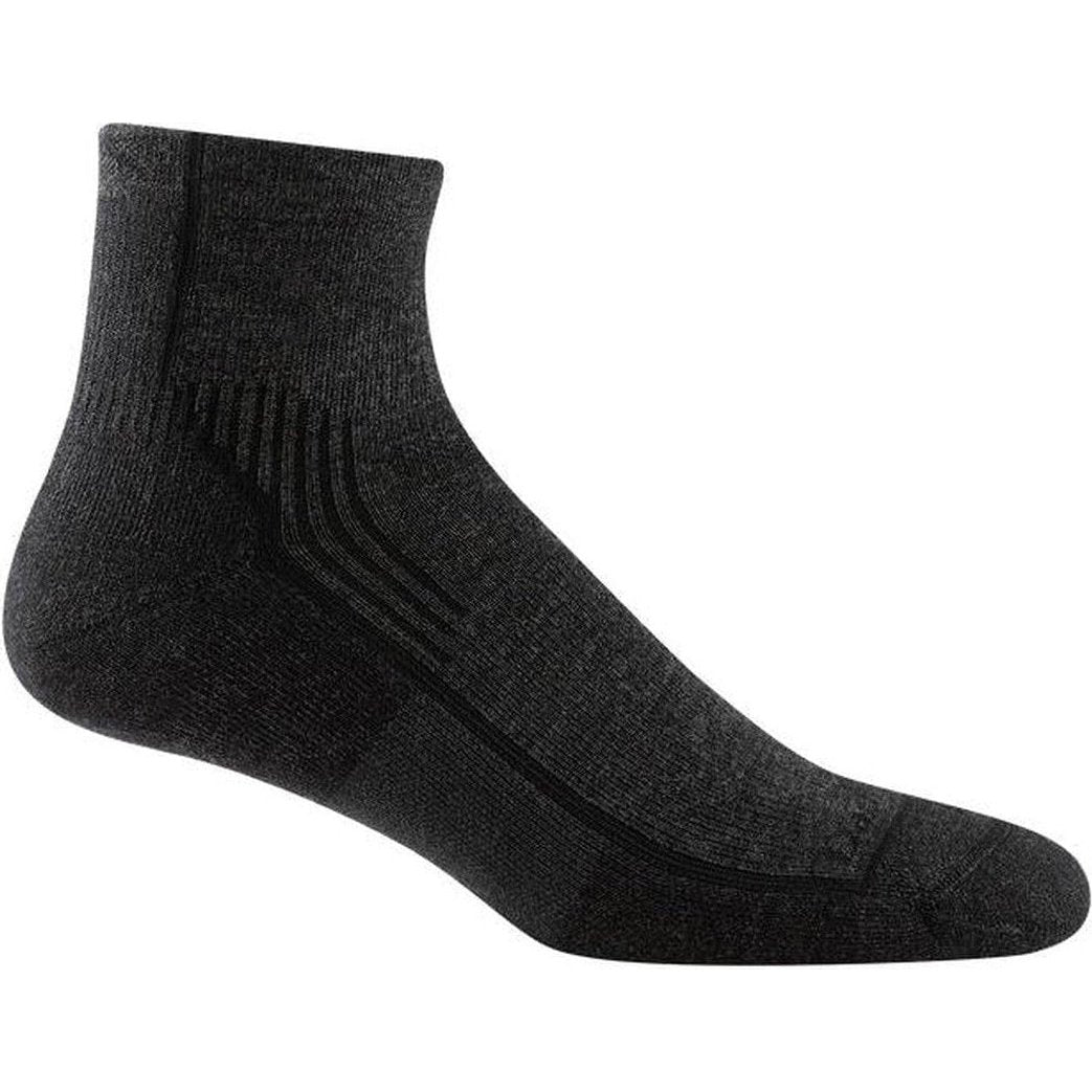 Darn Tough Men's Hiker 1/4 Midweight with Cushion-Accessories - Socks - Men's-Onyx Black-M-Appalachian Outfitters