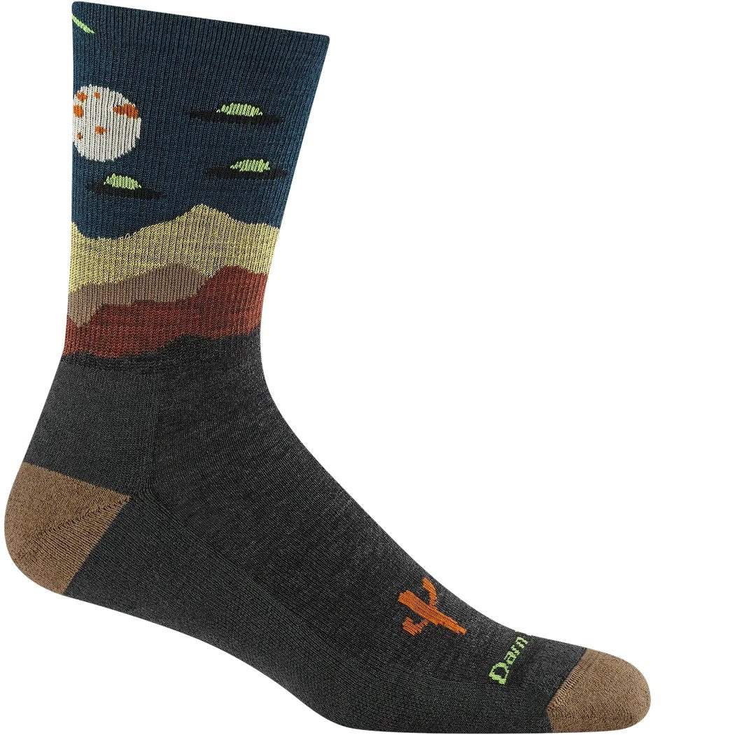 Darn Tough Men's Spaced Out Micro Crew Lightweight Hiking Socks-Accessories - Socks - Men's-Charcoal-L-Appalachian Outfitters