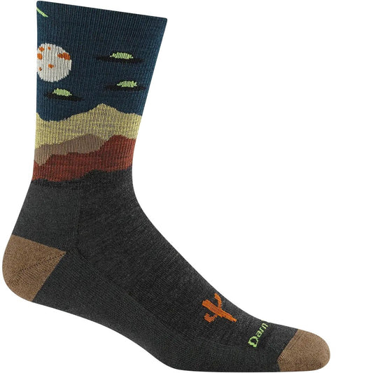 Darn Tough Men's Spaced Out Micro Crew Lightweight Hiking Socks-Accessories - Socks - Men's-Charcoal-L-Appalachian Outfitters