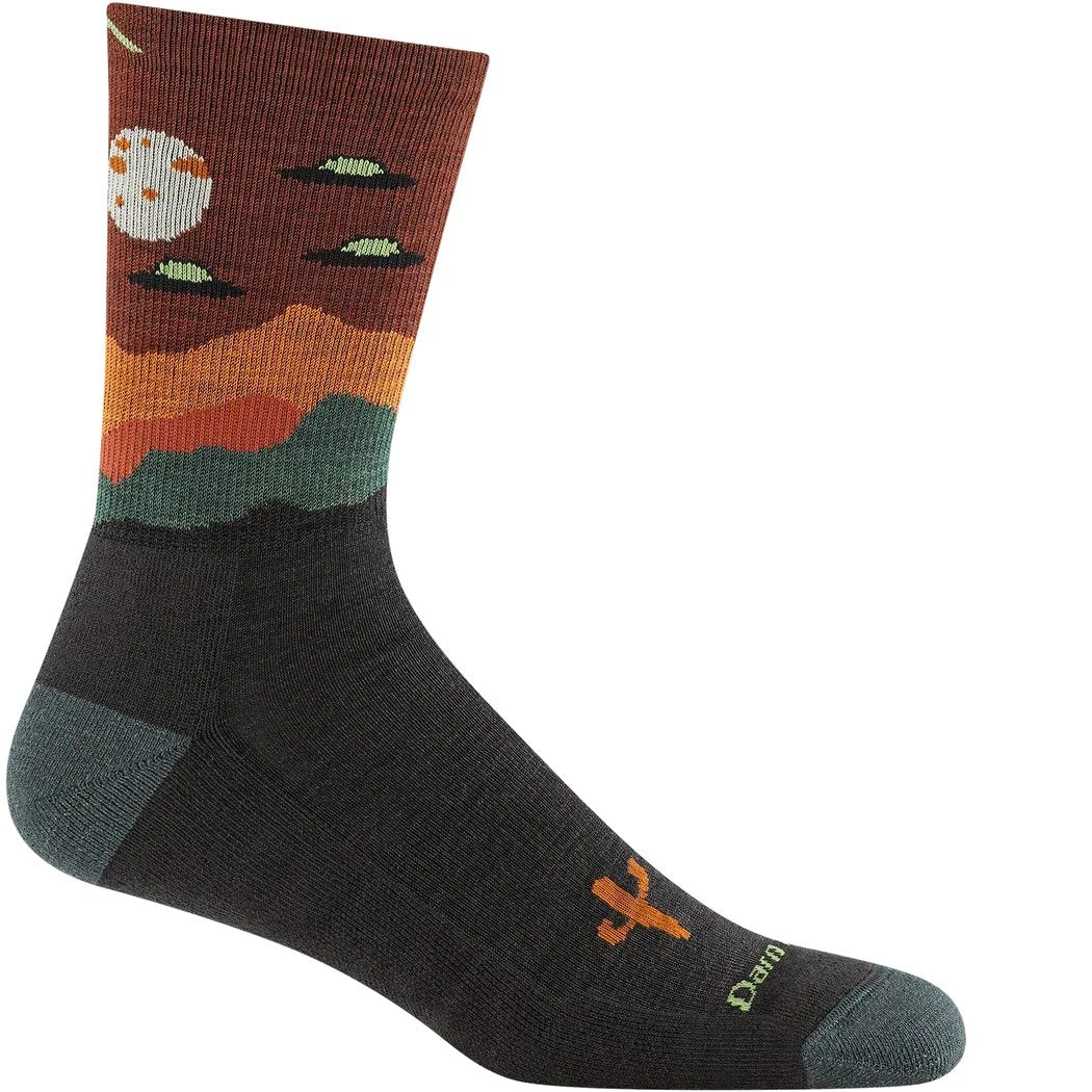 Darn Tough Men's Spaced Out Micro Crew Lightweight Hiking Socks-Accessories - Socks - Men's-Walnut-L-Appalachian Outfitters