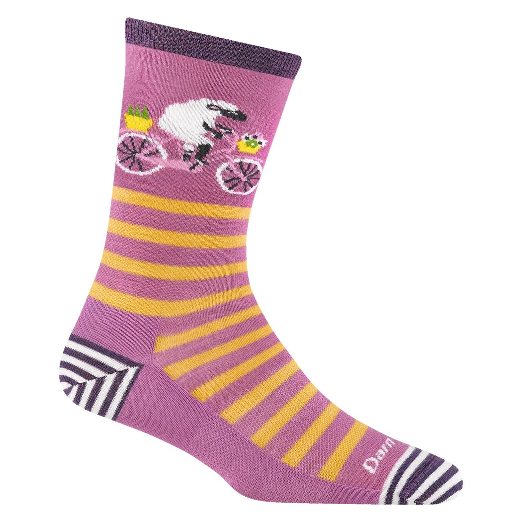 Darn Tough Women's Animal Haus Crew Lightweight-Accessories - Socks - Women's-Lilac-S-Appalachian Outfitters