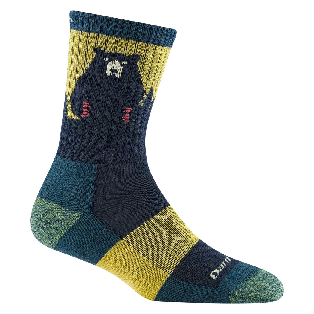 Darn Tough Women's Bear Town Micro Crew Lightweight with Cushion-Accessories - Socks - Women's-Dark Teal-M-Appalachian Outfitters