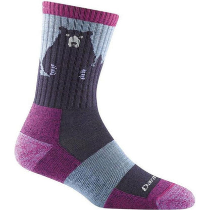 Darn Tough Women's Bear Town Micro Crew Lightweight with Cushion-Accessories - Socks - Women's-Purple-S-Appalachian Outfitters