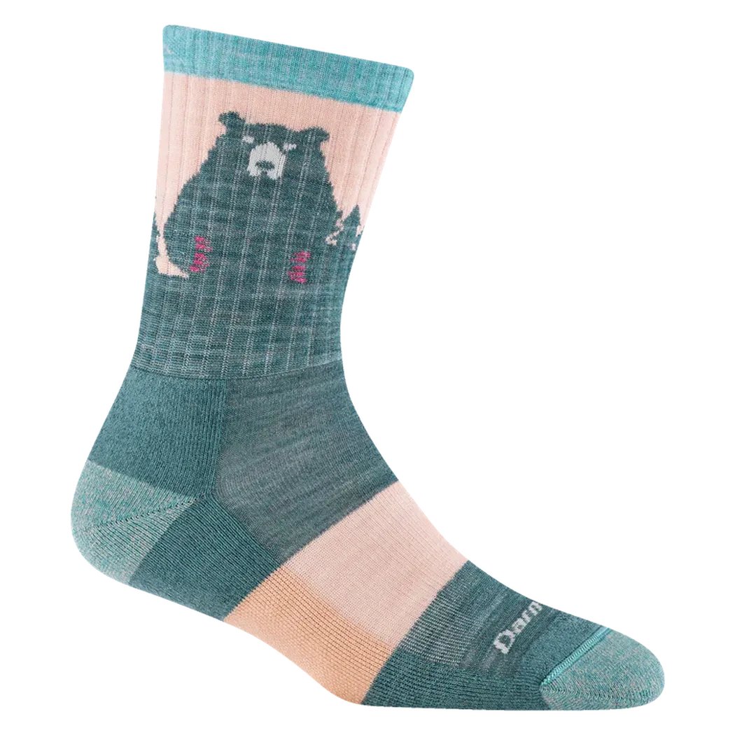 Darn Tough Women's Bear Town Micro Crew Lightweight with Cushion-Accessories - Socks - Women's-Quartz-M-Appalachian Outfitters