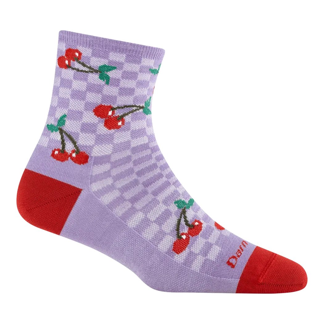 Darn Tough Women's Fruit Stand Shorty Lightweight Lifestyle Sock-Accessories - Socks - Women's-Cherry Lavender-M-Appalachian Outfitters