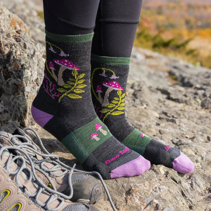 Darn Tough Women's Mellow Mushrooms Micro Crew Lightweight Hiking Socks-Accessories - Socks - Women's-Appalachian Outfitters