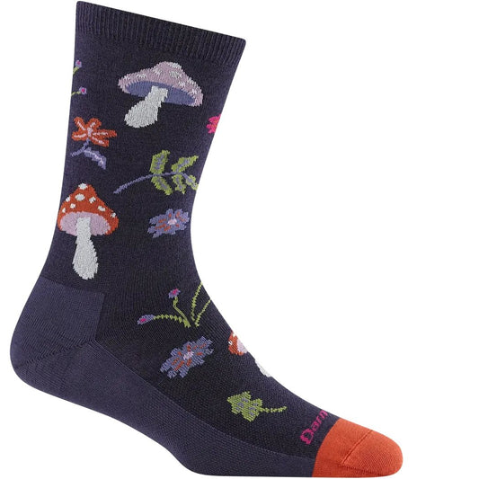 Darn Tough Women's Shroom Bloom Crew Lightweight Lifestyle Socks-Accessories - Socks - Women's-Blackberry-S-Appalachian Outfitters