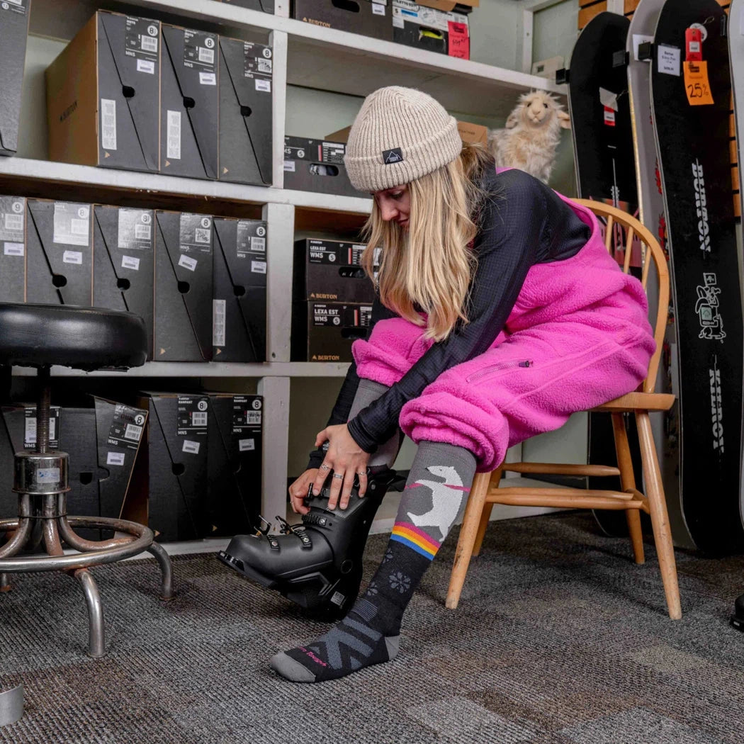 Darn Tough Women's Thermolite Due North Over-the-Calf Midweight Ski & Snowboard Sock-Accessories - Socks - Women's-Appalachian Outfitters