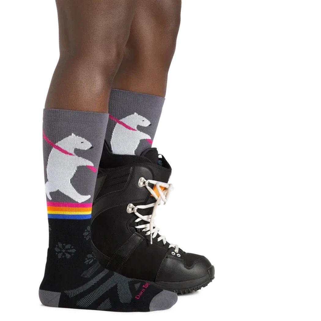 Darn Tough Women's Thermolite Due North Over-the-Calf Midweight Ski & Snowboard Sock-Accessories - Socks - Women's-Black-S-Appalachian Outfitters