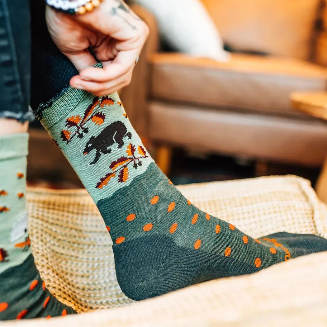 Darn Tough Women's Wild Life Crew Lightweight with Cushion-Accessories - Socks - Women's-Appalachian Outfitters