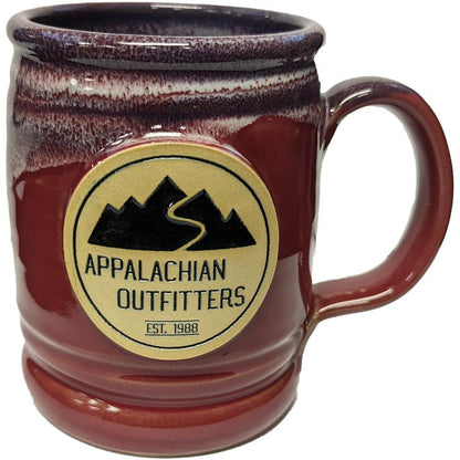 Deneen Pottery Appalachian Outfitters Mug-Camping - Hydration - Mugs-Cranberry-Appalachian Outfitters