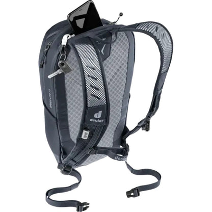 Back view of the Deuter Speed Lite 13 backpack in Atlantic Ink showing the mesh back panel and shoulder straps.