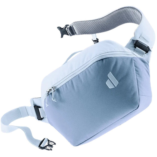 A front view of the Deuter Stroof 5 in Black showing the zippered main compartment and adjustable shoulder strap against a white background.