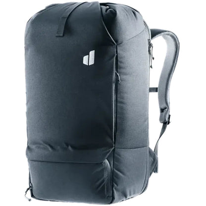 Side view of the Deuter Utilion 30 backpack in Black against a white background.