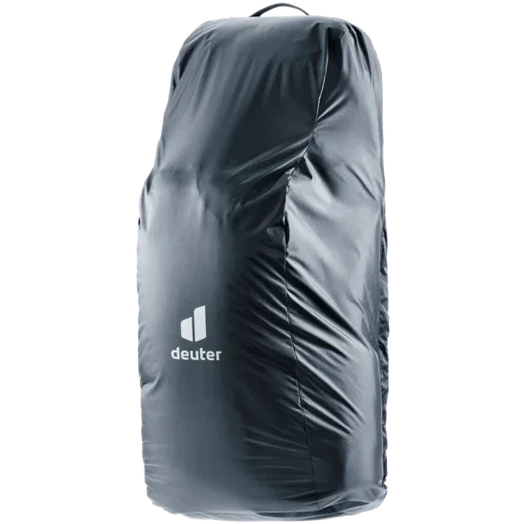 A front view of the Deuter Voyager 65+10 backpack in Atlantic Ink with the Deuter logo visible against a white background.