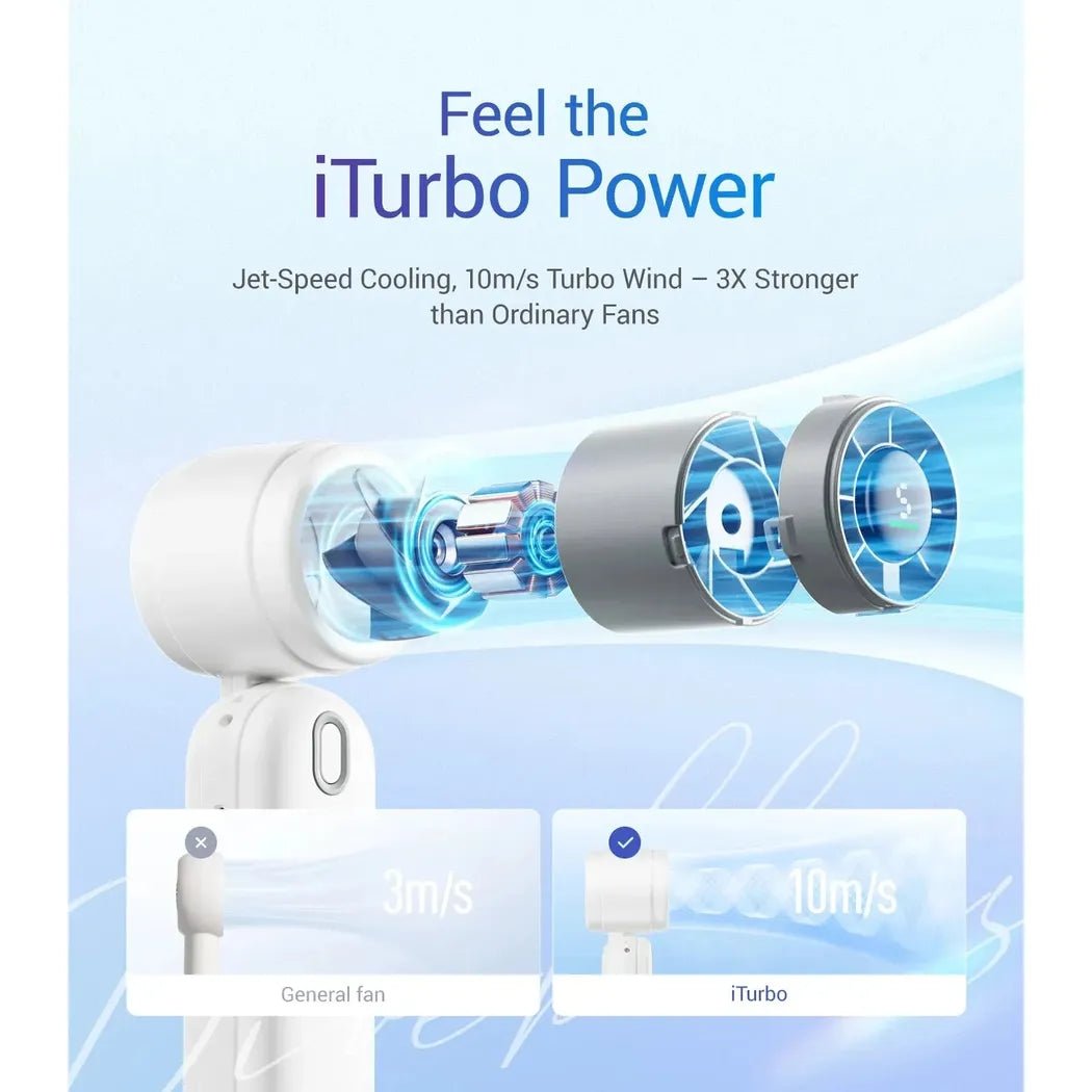 Diveblues Portable  iTurbo Handheld Fan-Accessories - Phone & Tech-Appalachian Outfitters