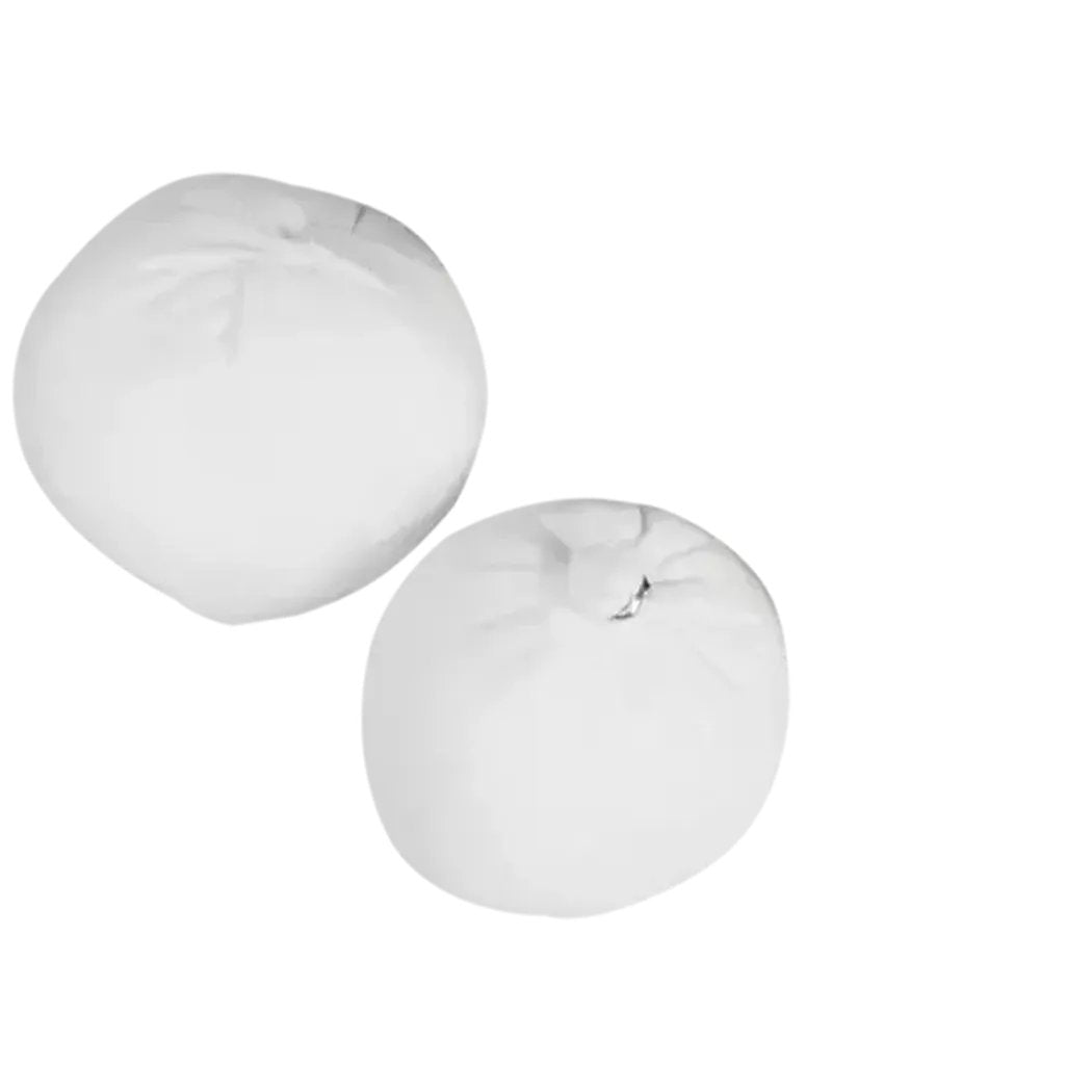 Two white Edelrid Skye Climbing Packages are shown from a top-down angle on a plain white background.