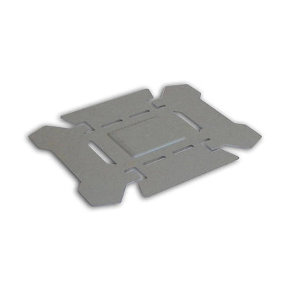 A top-down view of the Esbit Emergency Stove + 3pc with a charcoal/graphite finish, showing its compact design and multiple components against a white background.