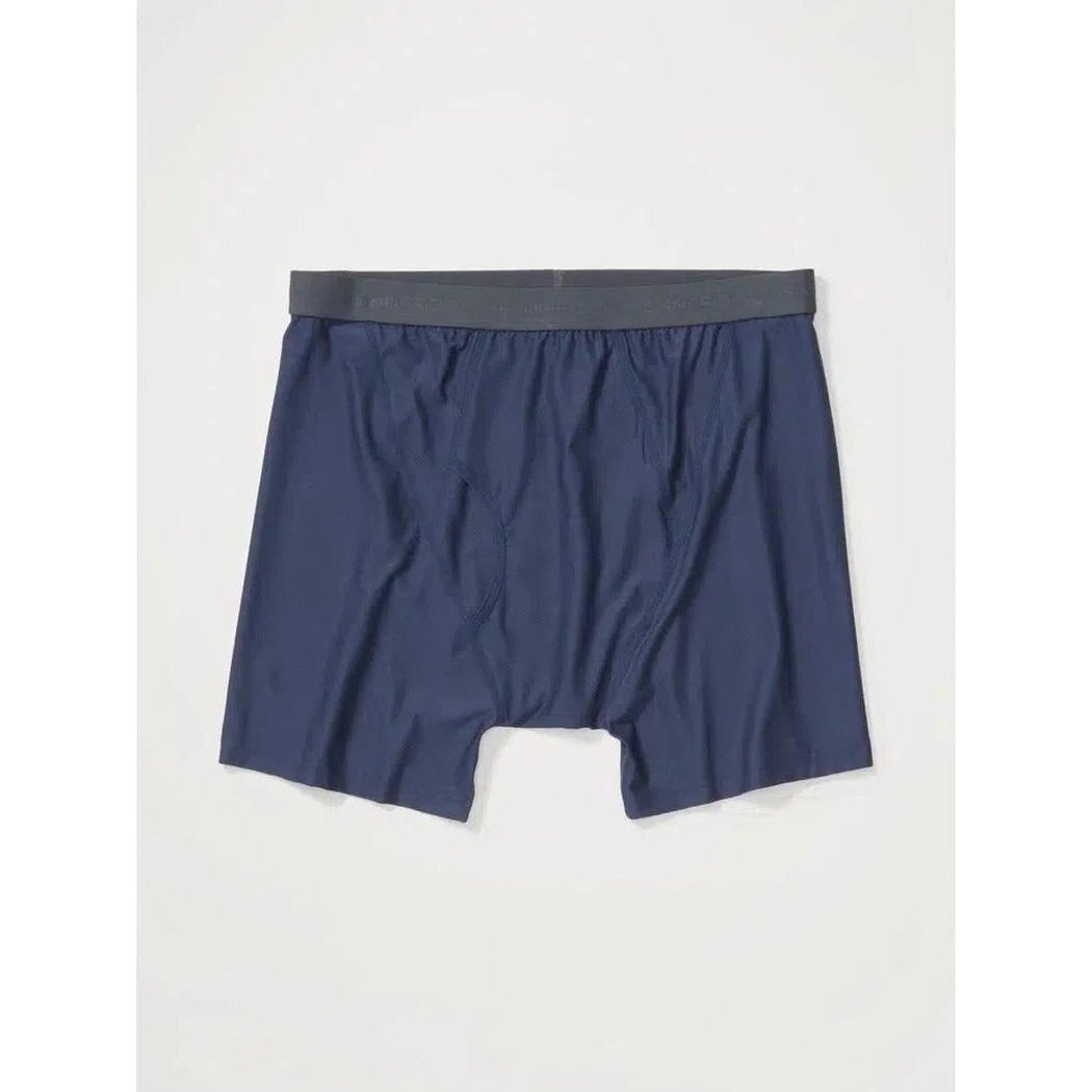 Back view of the Exofficio Men's Give-N-Go 2.0 Boxer Brief in Black against a white background.