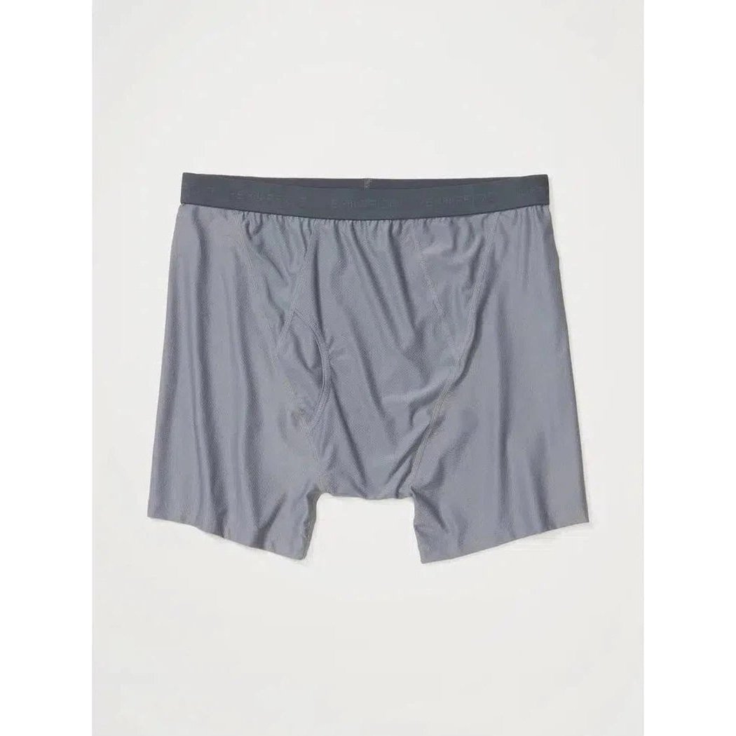 A front view of the Exofficio Men's Give-N-Go 2.0 Boxer Brief in Black against a plain white background.