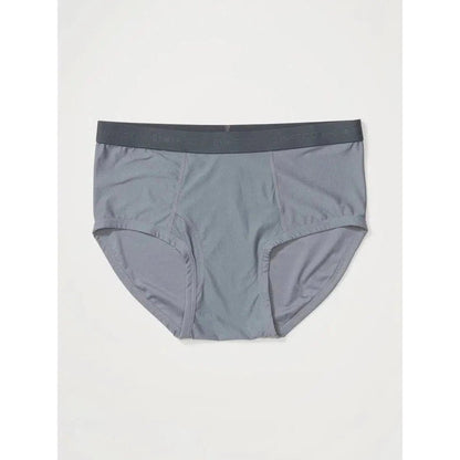 A front view of the Exofficio Men's Give-N-Go 2.0 Brief in Black against a plain white background.