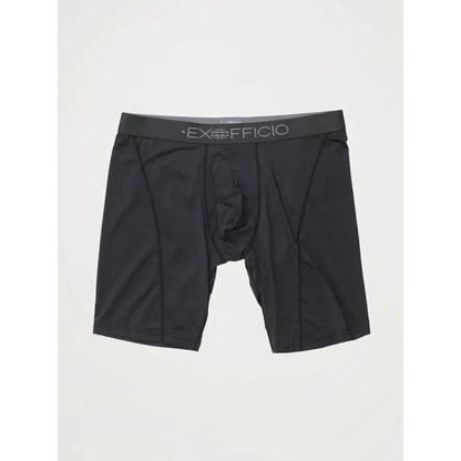 Exofficio Men's Give-N-Go Sport 2.0 Boxer Brief 9"-Men's - Clothing - Underwear-Black/Black-M-Appalachian Outfitters