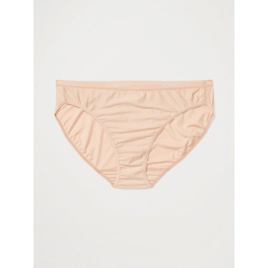 A front view of the Exofficio Women's Give-N-Go 2.0 Bikini Brief in Bellini Mosaic against a plain white background.