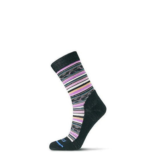 FITS Light Hiker Crew-Accessories - Socks - Unisex-Black Stripe-S-Appalachian Outfitters