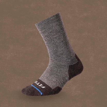 FITS Medium Hiker Crew-Accessories - Socks - Unisex-Brown-S-Appalachian Outfitters