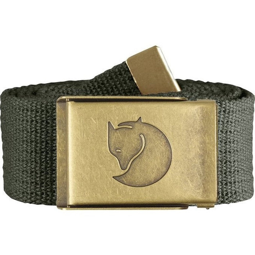 Fjallraven Canvas Brass Belt 4 cm-Accessories - Belts - Unisex-Mountain Grey-Appalachian Outfitters