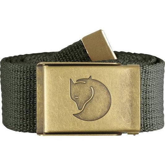 Fjallraven Canvas Brass Belt 4 cm-Accessories - Belts - Unisex-Mountain Grey-Appalachian Outfitters