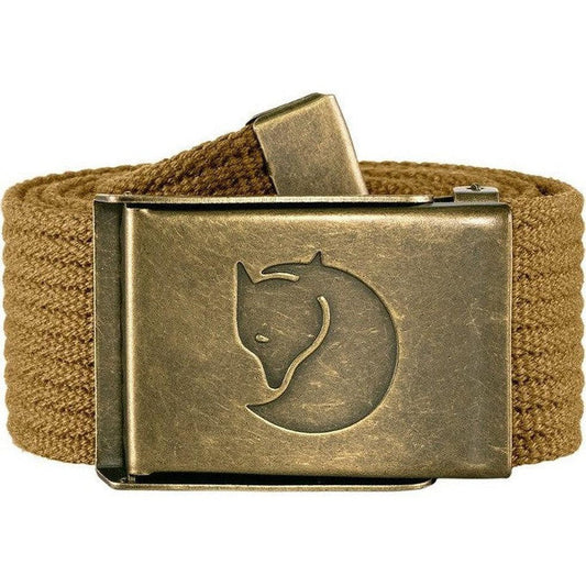 Fjallraven Canvas Brass Belt 4 cm-Accessories - Belts - Unisex-Buckwheat Brown-Appalachian Outfitters