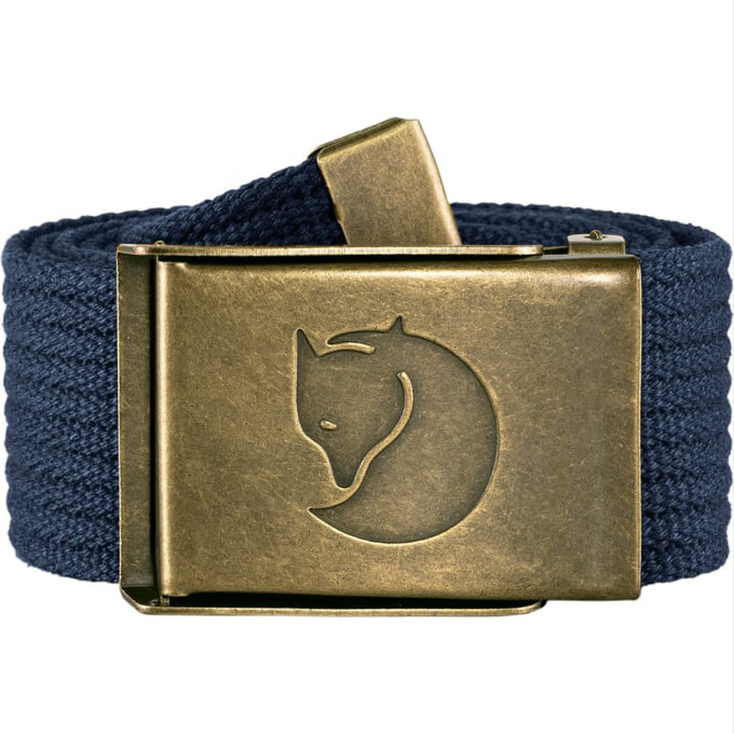 Fjallraven Canvas Brass Belt 4 cm-Accessories - Belts - Unisex-Dark Navy-Appalachian Outfitters