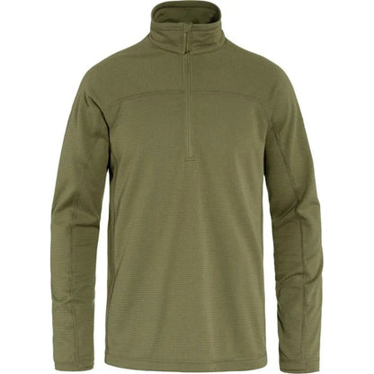 Fjallraven Men's Abisko Lite Fleece Half Zip-Men's - Clothing - Tops-Green-M-Appalachian Outfitters