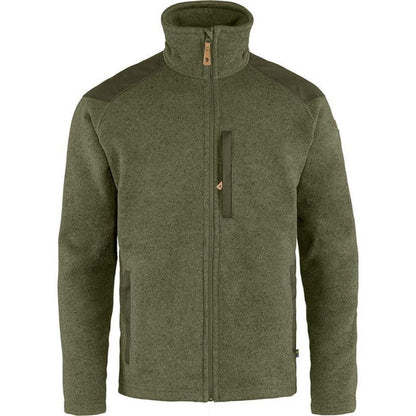 Fjallraven Men's Buck Fleece-Men's - Clothing - Jackets & Vests-Laurel Green-Deep Forest-M-Appalachian Outfitters