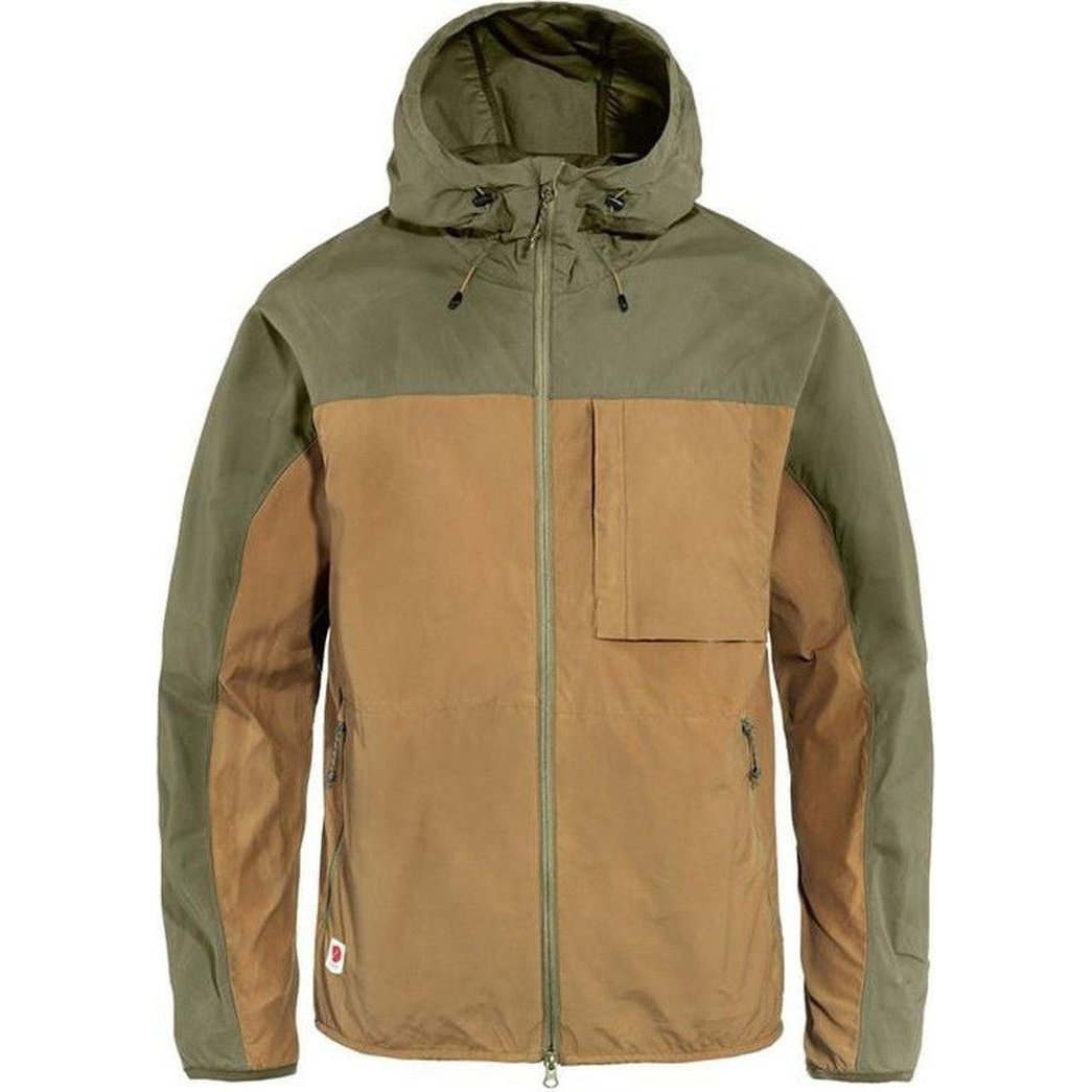 Fjallraven Men's High Coast Wind Jacket-Men's - Clothing - Jackets & Vests-Buckwheat Brown-Green-M-Appalachian Outfitters