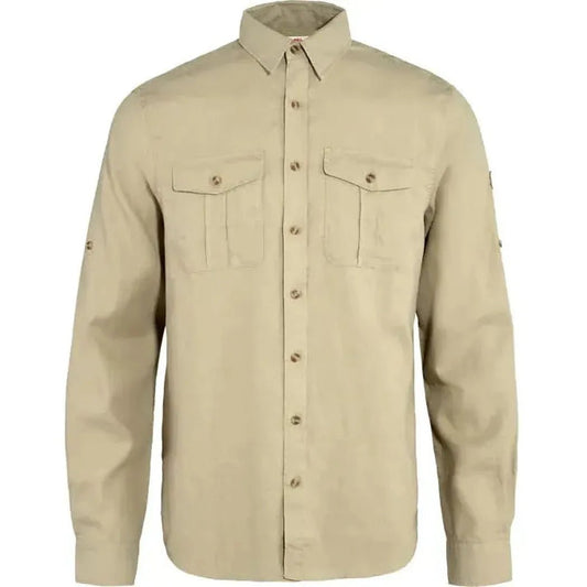 Fjallraven Men's Övik  Travel Long Sleeve Shirt-Men's - Clothing - Tops-Sand Stone-M-Appalachian Outfitters