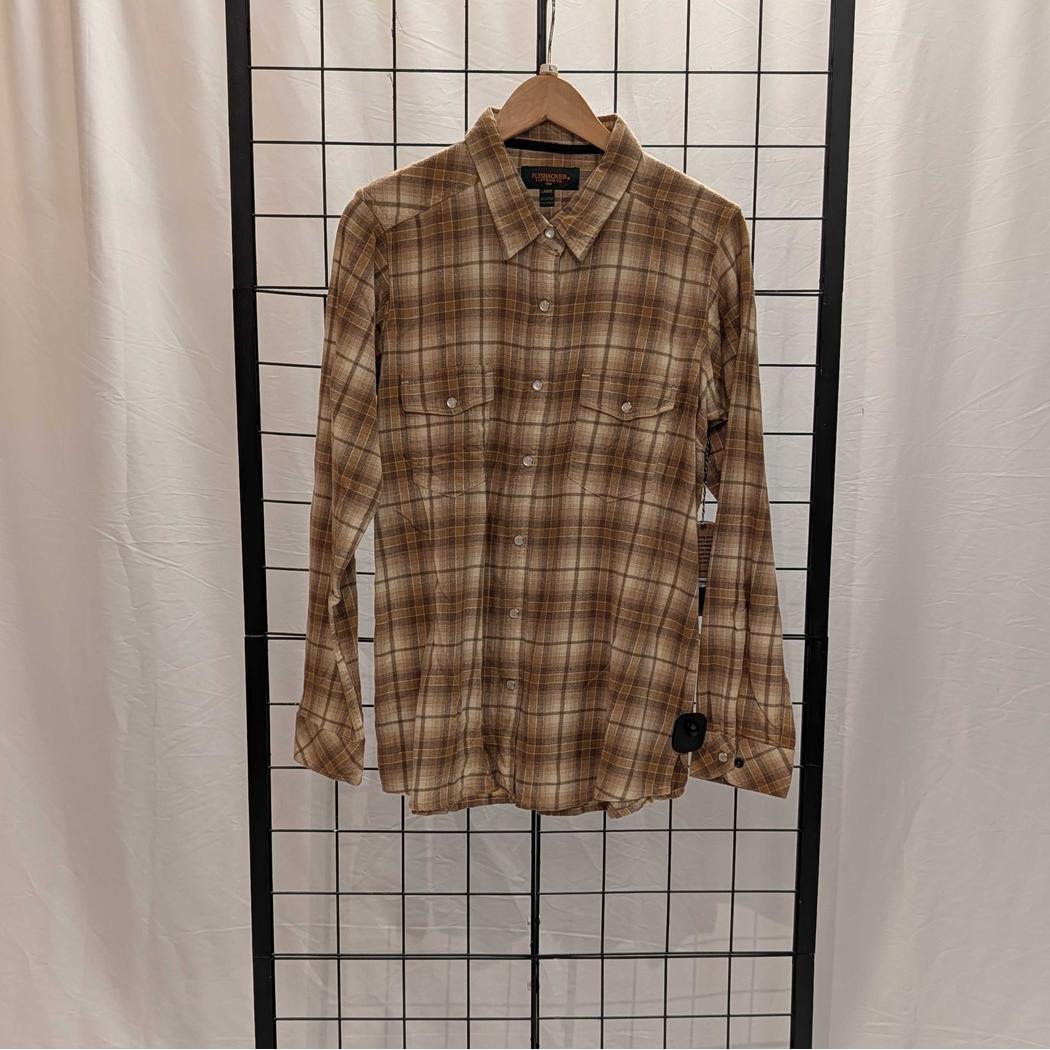 Flyshacker Sample - Women's Passion Pearl Snap Flannel Shirt-Women's - Clothing - Tops-Warm Yellow-L-Appalachian Outfitters