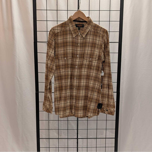 Flyshacker Sample - Women's Passion Pearl Snap Flannel Shirt-Women's - Clothing - Tops-Warm Yellow-L-Appalachian Outfitters