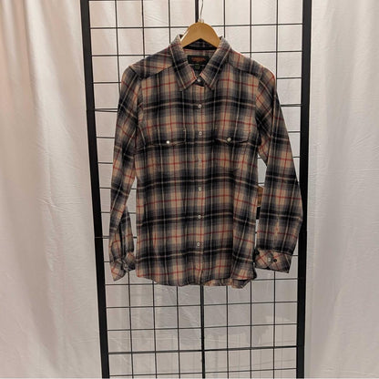 Flyshacker Sample - Women's Passion Pearl Snap Flannel Shirt-Women's - Clothing - Tops-Sand/Black-L-Appalachian Outfitters