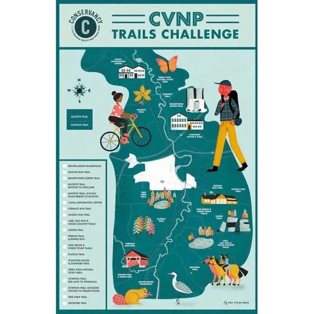 Free Period Press Cuyahoga Valley National Park Challenge Map-Books - Maps-Appalachian Outfitters