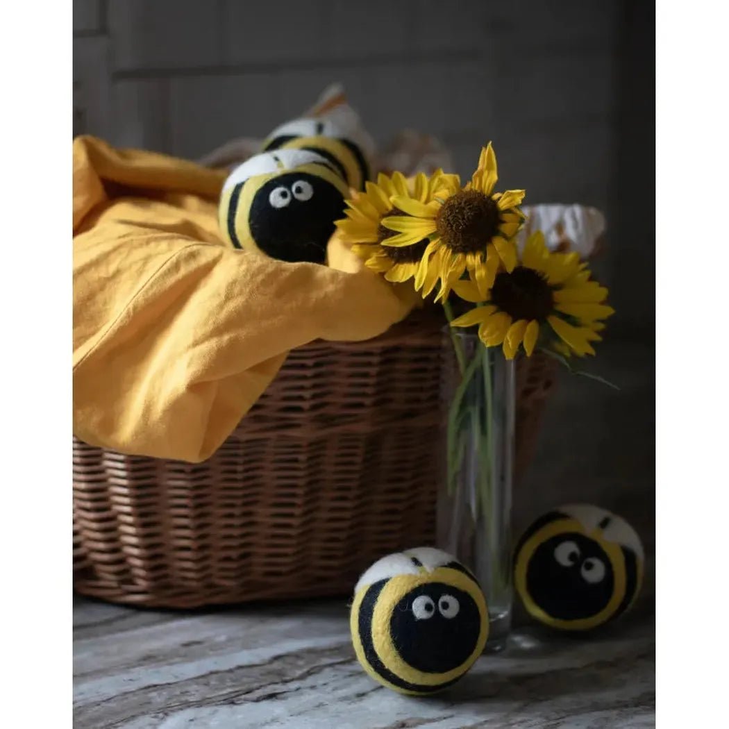 Friendsheep Bee Trio Eco Wool Dryer Balls-Accessories - Novelty-Appalachian Outfitters
