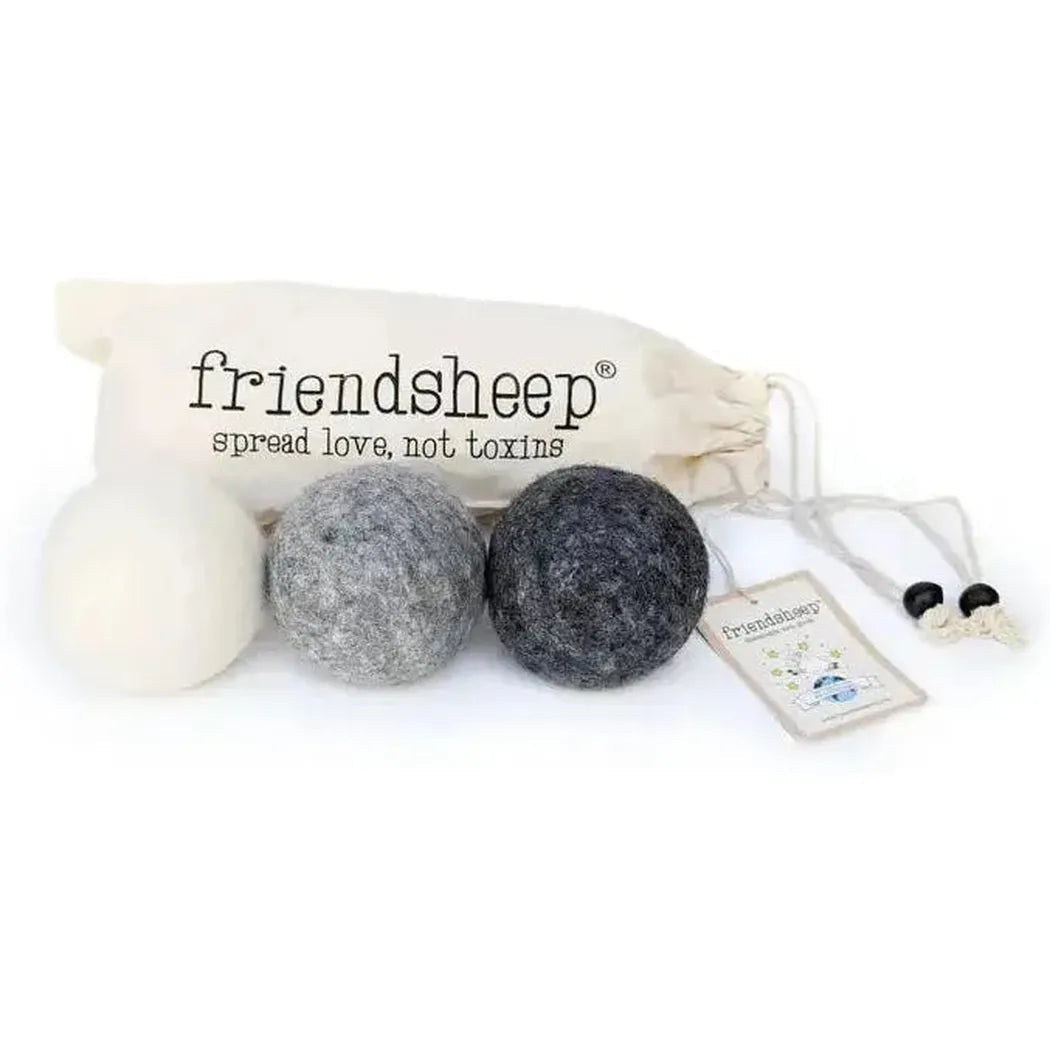 Friendsheep Grey Mix Trio Eco Wool Dryer Balls-Accessories - Novelty-Appalachian Outfitters