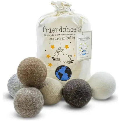 Friendsheep Natural Mystic Brown Mix Eco Wool Dryer Balls-Accessories - Novelty-Appalachian Outfitters