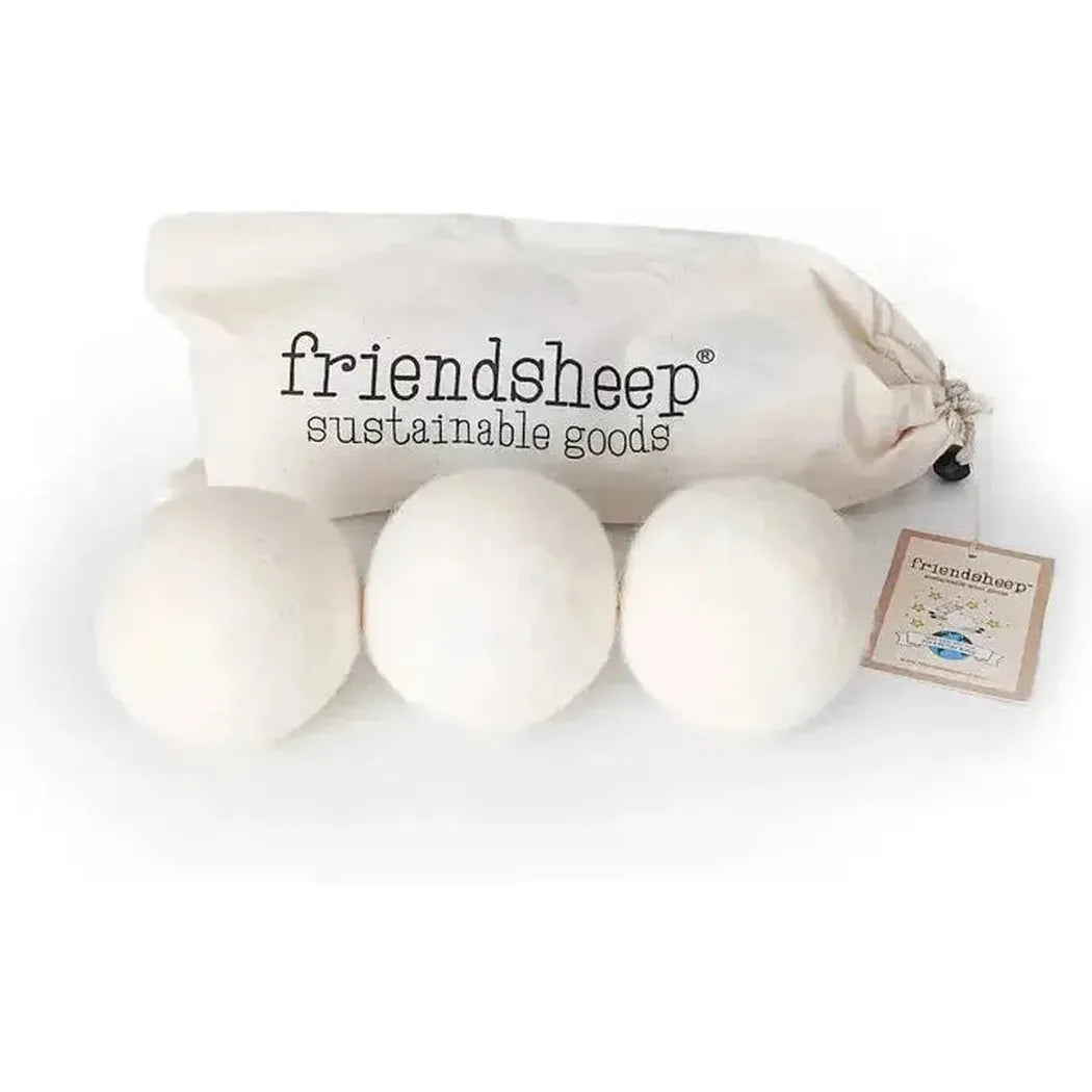 Friendsheep White Trio Eco Wool Dryer Balls-Accessories - Novelty-Appalachian Outfitters