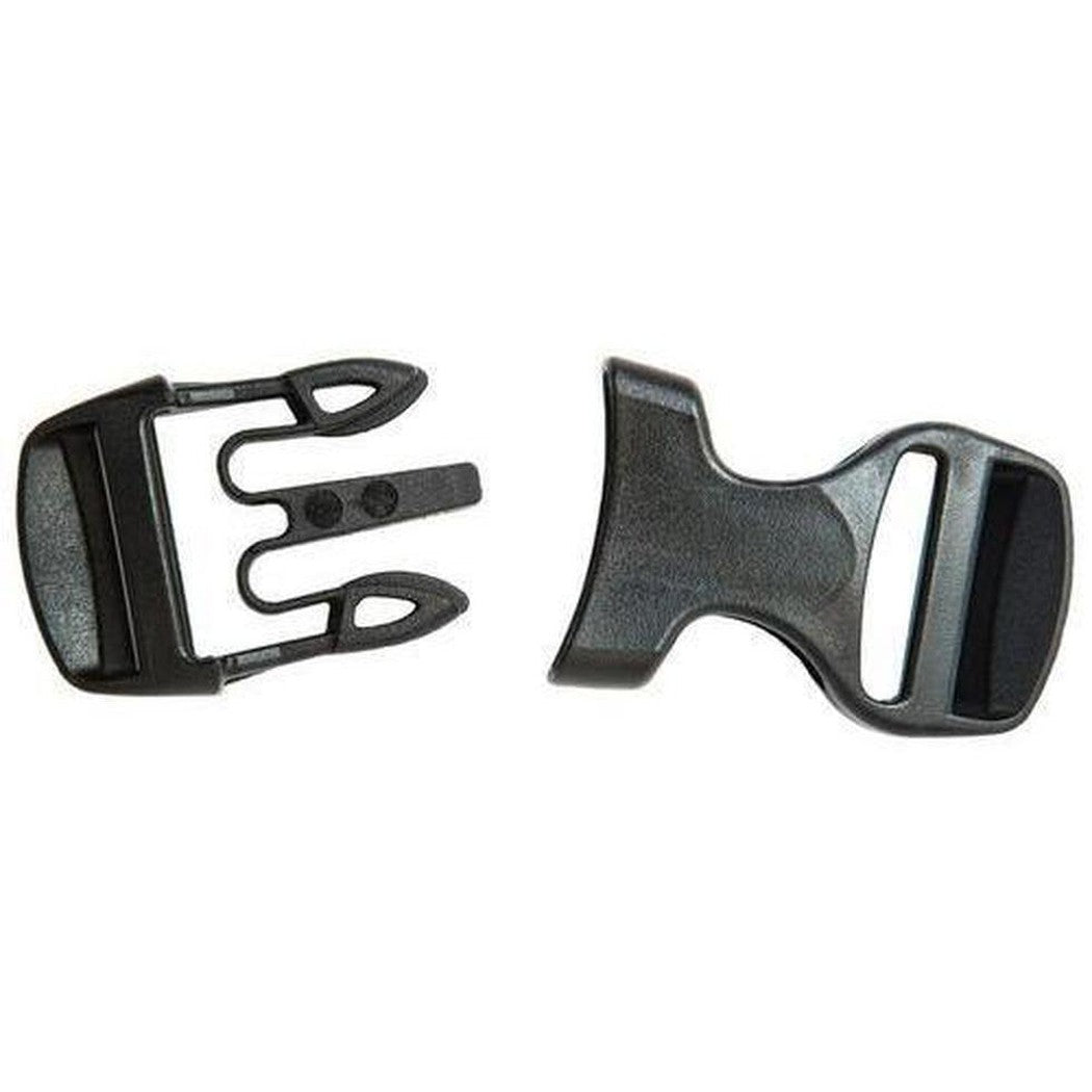 Side view of the Gear Aid Dual Adjust Buckle in 5/8" showing the buckle and slider against a white background.