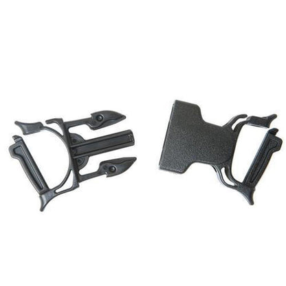 Two black Gear Aid Dual Snap Bar Buckles displayed against a white background.