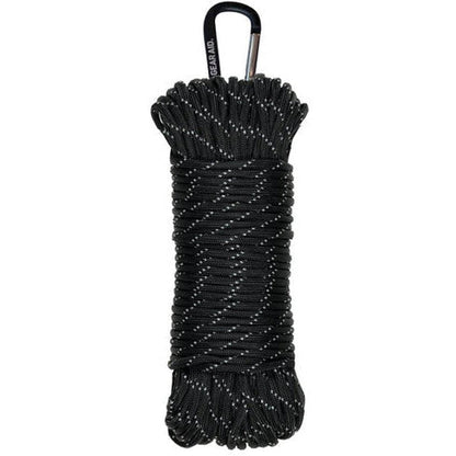 Gear Aid Heavy-Duty 550 Paracord-Camping - Tents & Shelters - Tent Accessories-Reflective Black-100 ft-Appalachian Outfitters